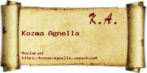 Kozma Agnella névjegykártya