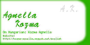 agnella kozma business card